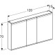Шкафчик-зеркало с подсветкой Geberit Option 1200x700x150 мм 500.207.00.1