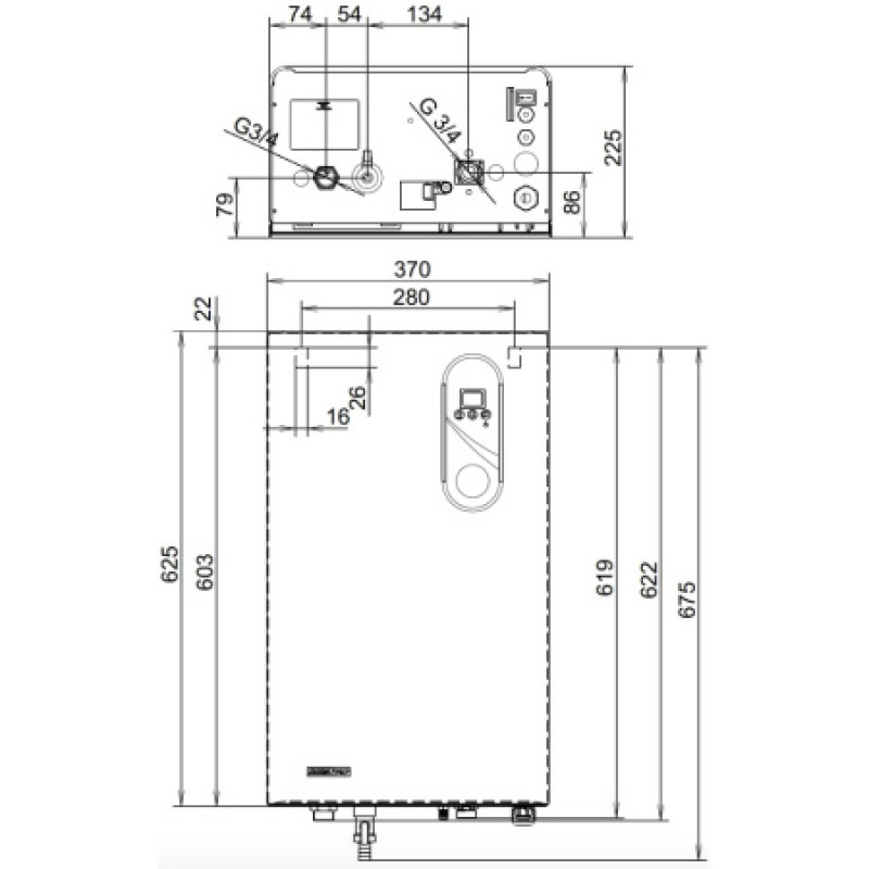 Котел электрический MoraTop ELECTRA LIGHT 7,5 кВт EK 08 ELECTRA LIGHТ