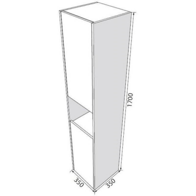 Пенал RADAWAY Пенал Silvia 170 матова/дуб вотан 170 M23170-02-03