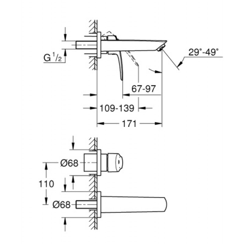 Змішувач для раковини Grohe Eurosmart 29337003