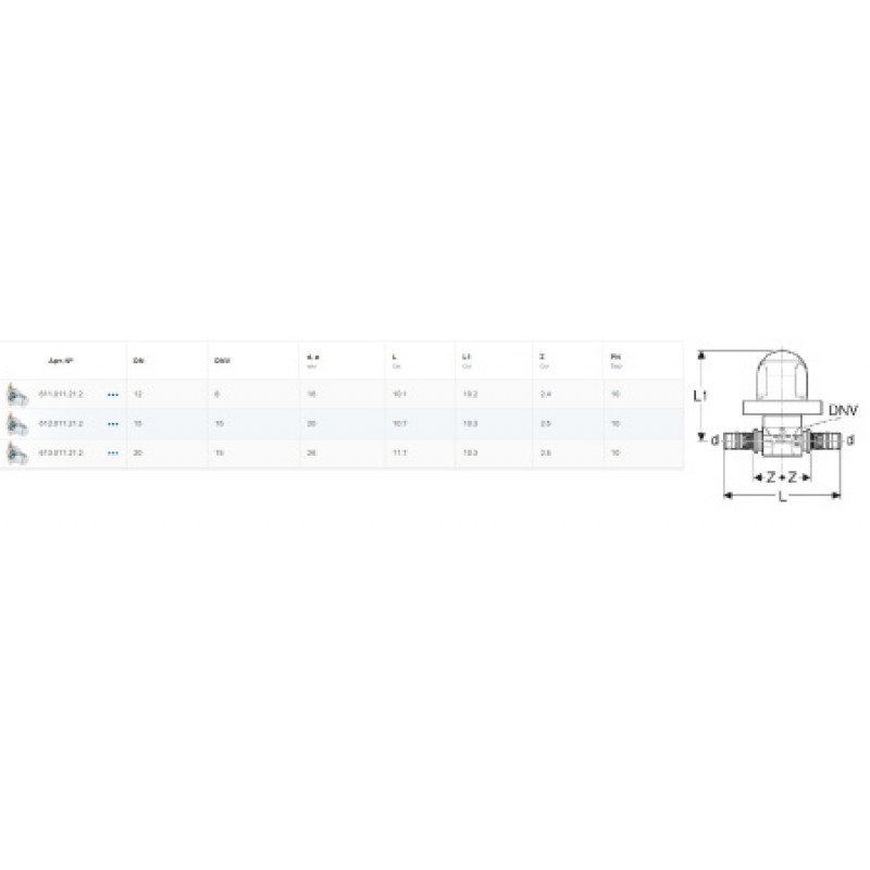 Кран шаровый скрытого монтажа Geberit Mepla 20 612.011.21.2