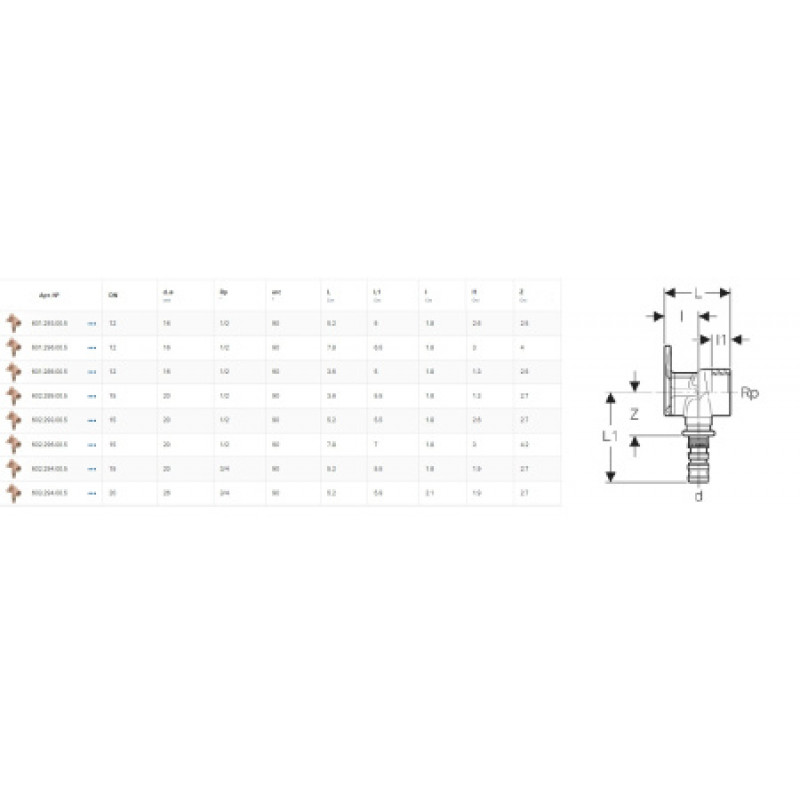 Колено настенное Geberit Mepla 20-1/2 L=7.8см 602.296.00.5