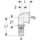 Колено настенное Geberit Mepla 16-1/2 L=3.6см 611.289.00.5