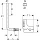 Коліно настінне Geberit Mepla 16-3/8 L=3.6см 611.273.00.5