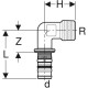 Коліно настінне Geberit Mepla 16-3/8 L=5.2см 611.274.00.5