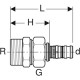 Коліно настінне прохідне Geberit Mepla 20-1/2-16 L=6.7см 602.275.00.5