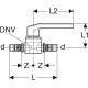 Коліно настінне прохідне Geberit Mepla 20-1/2-26 L=6.7см 603.274.00.5