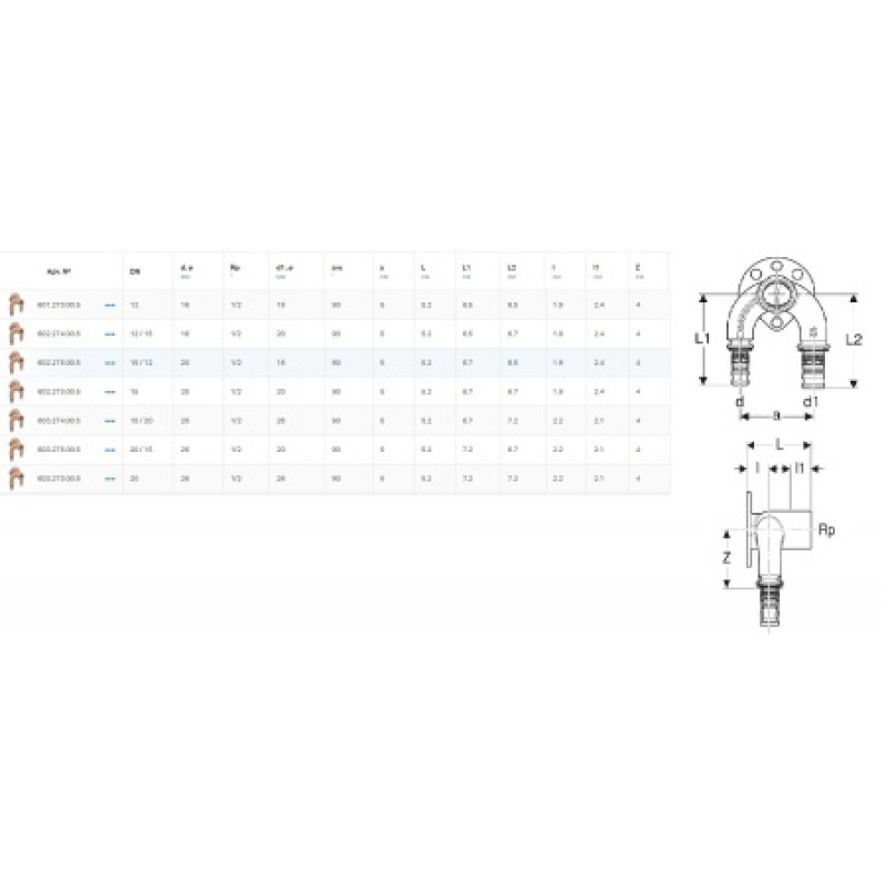 Коліно настінне прохідне Geberit Mepla 26-1/2-26 L=7.2см 603.273.00.5