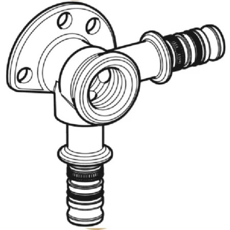 Колено настенное проходное Geberit Mepla 20-1/2 L=5.2см 612.305.00.5