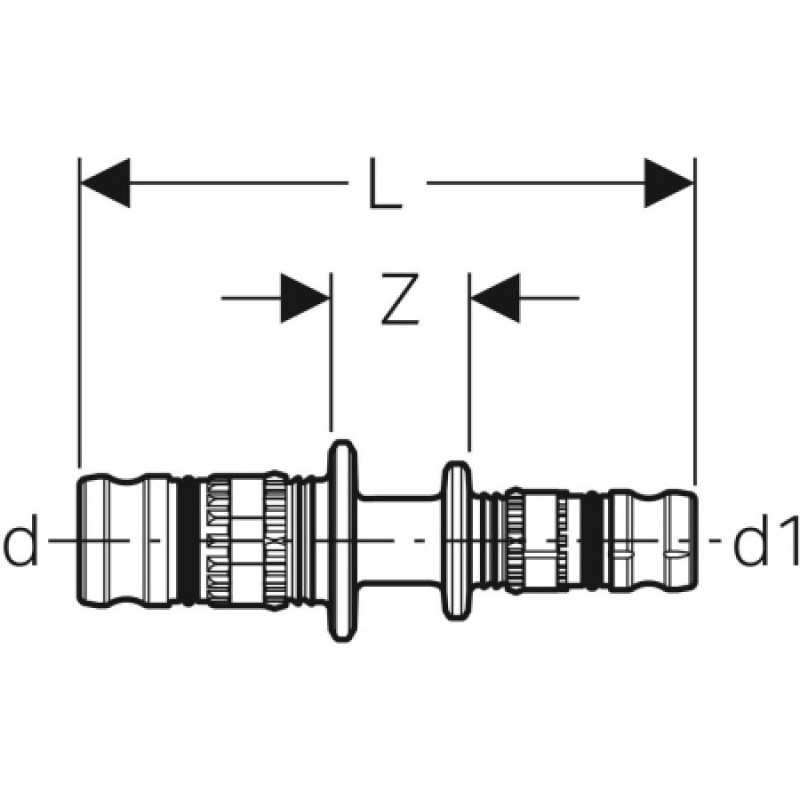Муфта Geberit Mepla PVDF 26 623.505.00.5