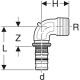 Перехідник Geberit Mepla з внутрішнім різьбленням 20-1/2 602.555.00.5