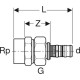 Перехідник Geberit Mepla із накидною гайкою 40-1 1/4 605.589.00.5