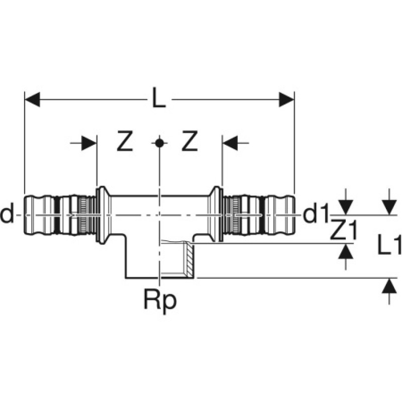Перехідник Geberit Mepla на Mapress 26-22 603.508.00.5
