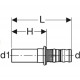 Перехідник Geberit Mepla на Mapress NPW 1.4401 26-22 603.510.00.5