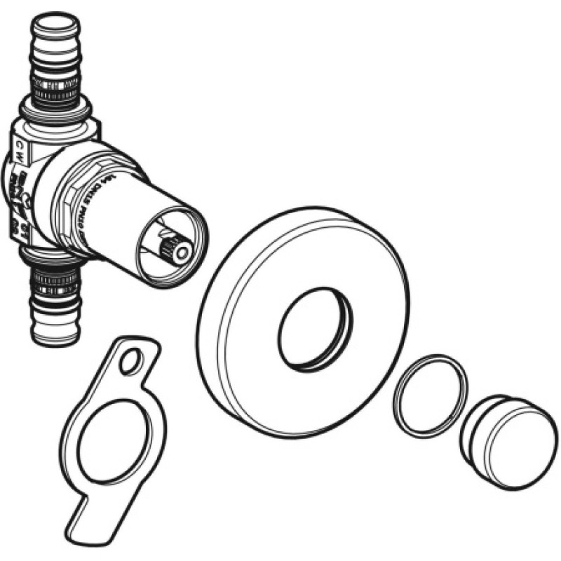 Підведення до радіатора Geberit Mepla 16-15 L=30см 611.250.22.7