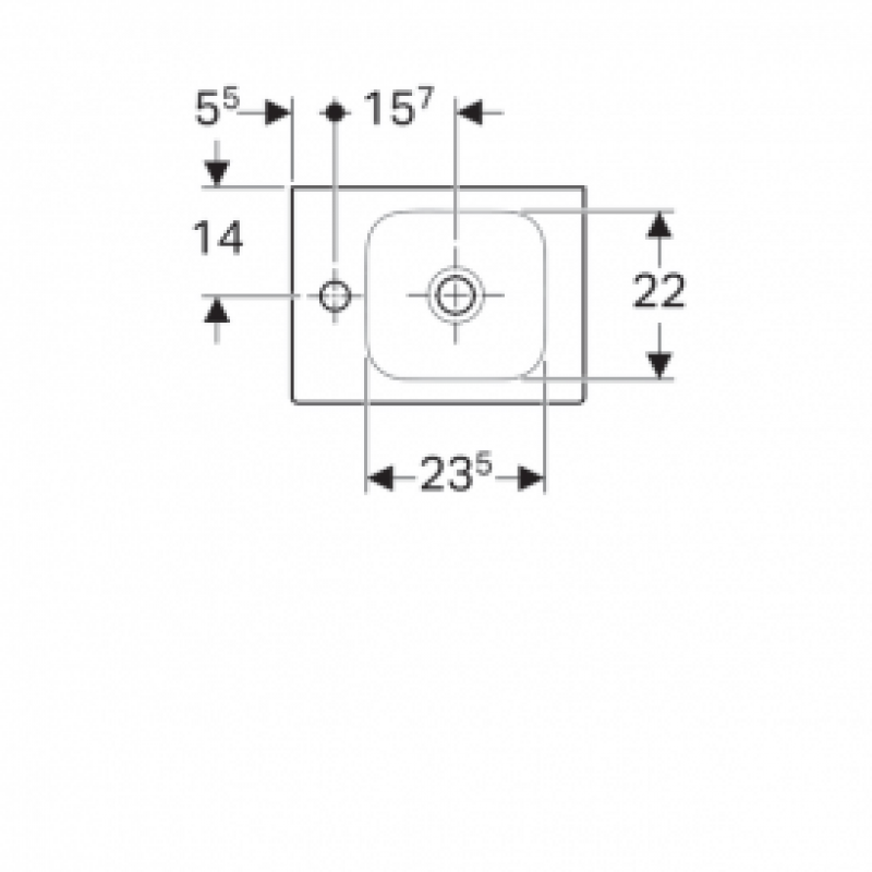 Раковина Geberit iCon 380х280 мм 124836000