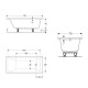 Ванна акриловая Geberit SELNOVA SQUARE 150х70 554.381.01.1