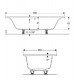 Ванна акриловая Geberit SELNOVA SQUARE DUO 180х80 554.387.01.1