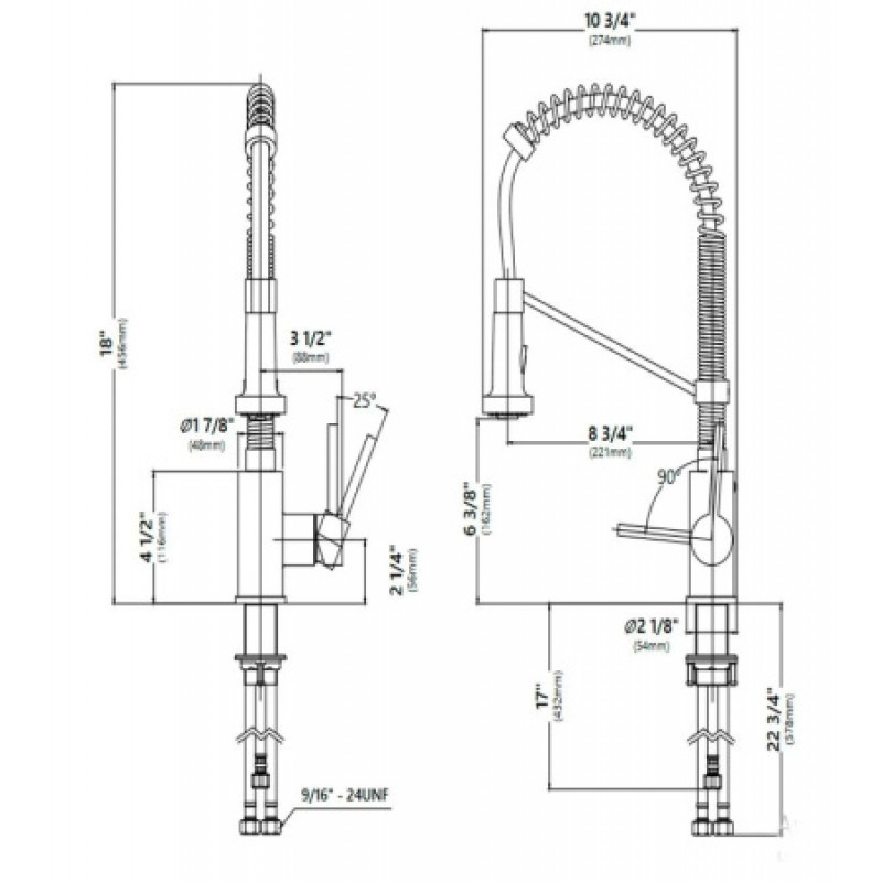 Смеситель для кухни Kraus KPF-1603MBSB