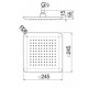 Верхний душ Nobili 245x245 мм AD139/122FO