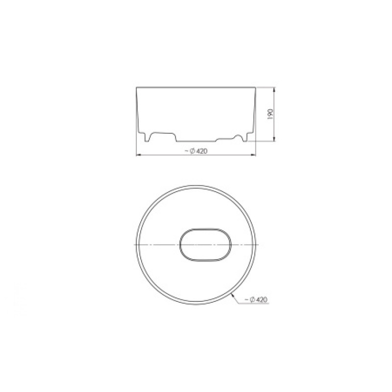 Раковина Bathco Rosario 420х190 мм 6045