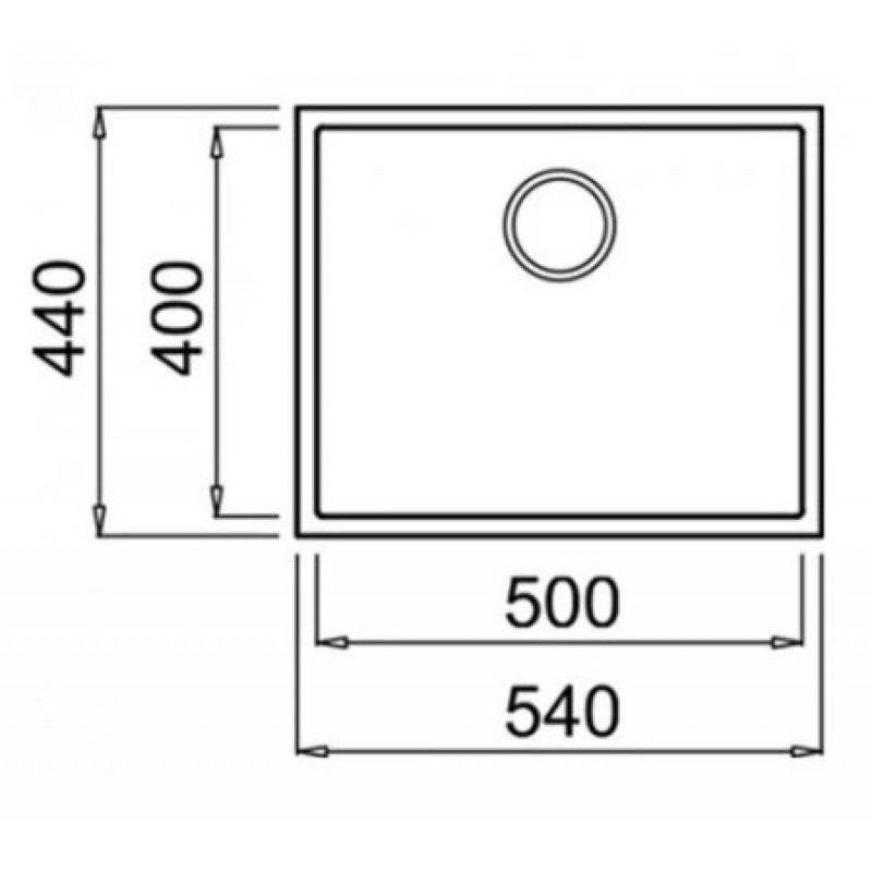 Кухонна мийка Teka Square 500х400 115230021