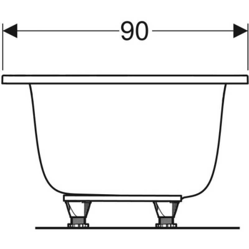 Ванна акрилова Geberit Tawa 190х90 554.125.01.1