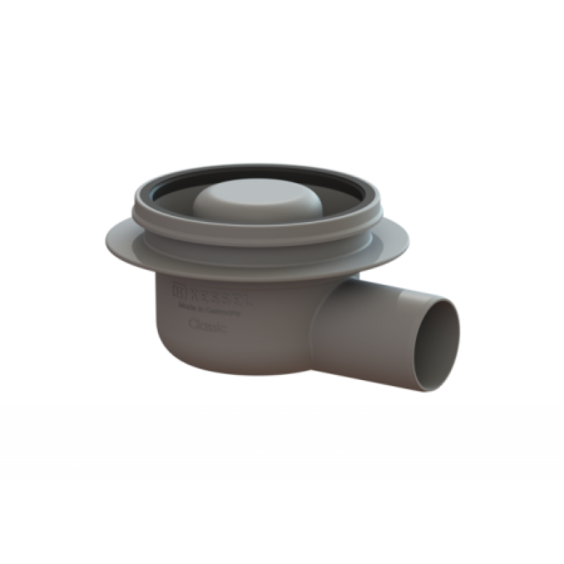 Трап Kessel горизонтальний Classic DN50 із ґратами 107x107 мм 40150-21
