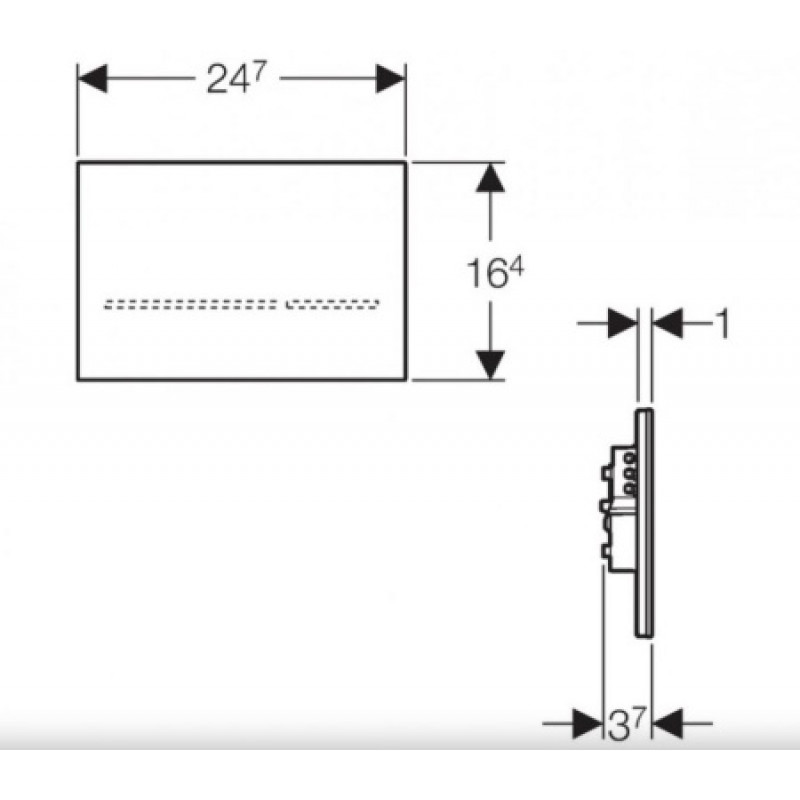 Клавиша смыва Geberit Sigma 80 116.092.SG.6