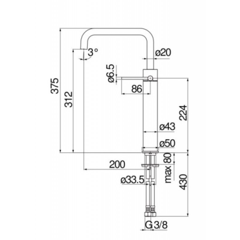 Смеситель для раковины Nobili Velis VE125158/3RCP