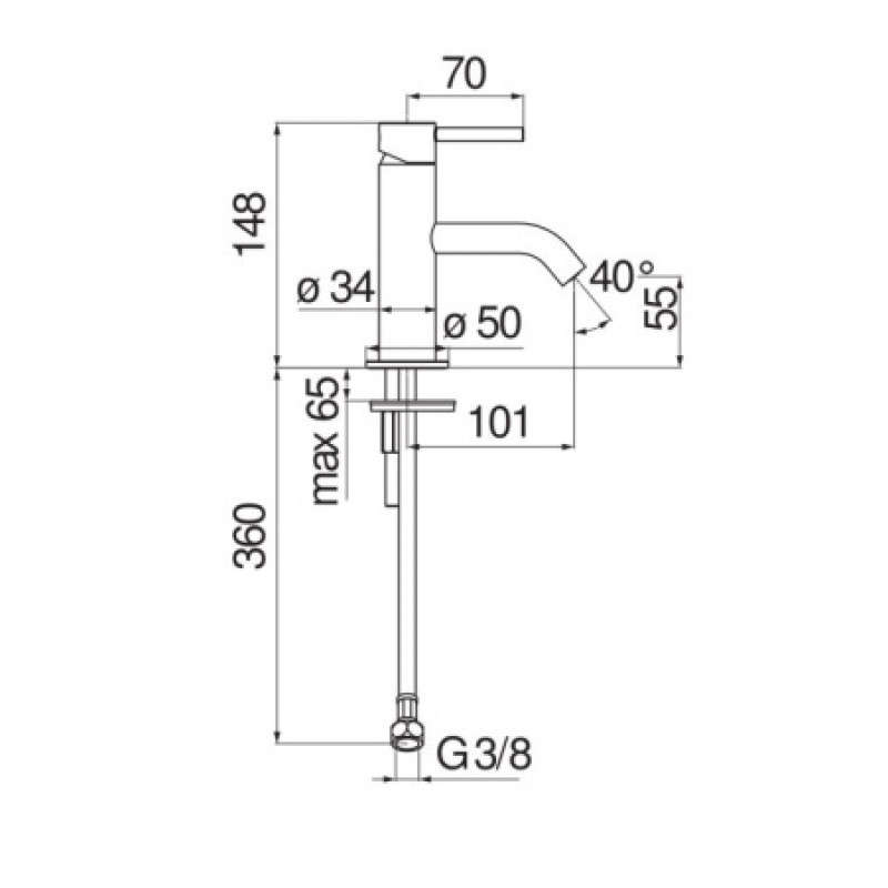 Змішувач для раковини Nobili Acquerelli AQ93118/2IX