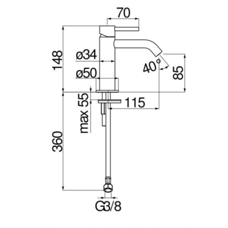 Змішувач для раковини Nobili Acquerelli AQ93118/17CR