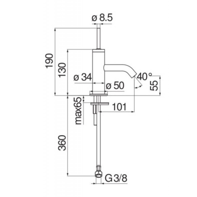 Змішувач для раковини Nobili Acquerelli AJ93118/2CR