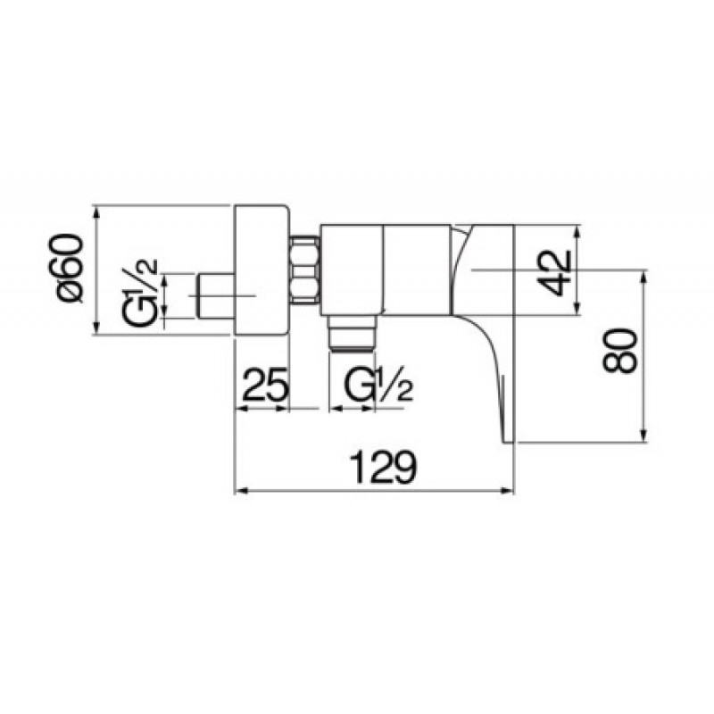 Змішувач для душу Nobili Seven SE124130BM