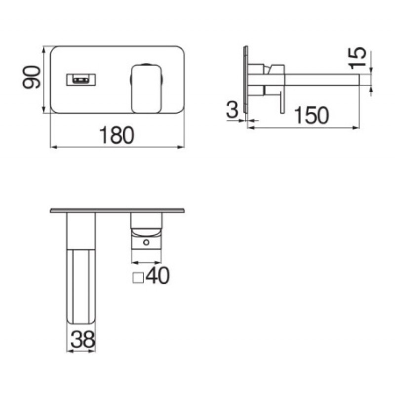 Змішувач для раковини Nobili Loop LPC90198CR