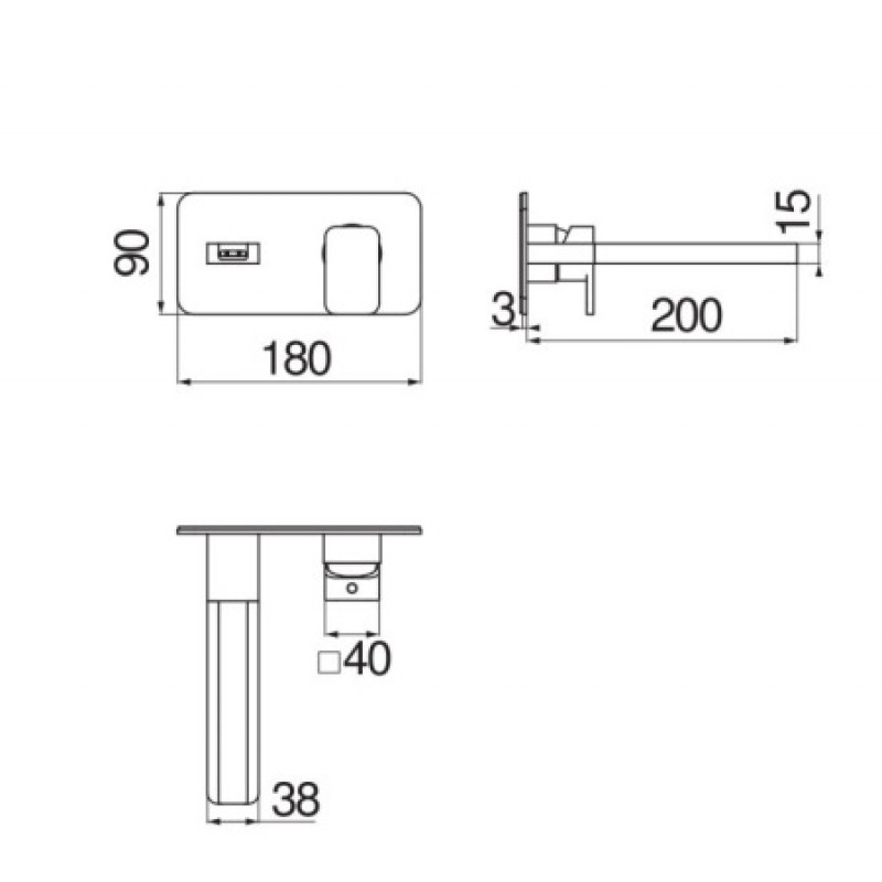 Змішувач для раковини Nobili Loop LPC90198/1CR