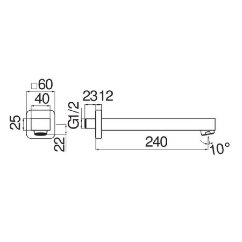 Излив Nobili Loop AV00158/39CR