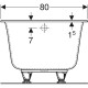 Ванна акриловая Geberit Soana 180х80 554.015.01.1