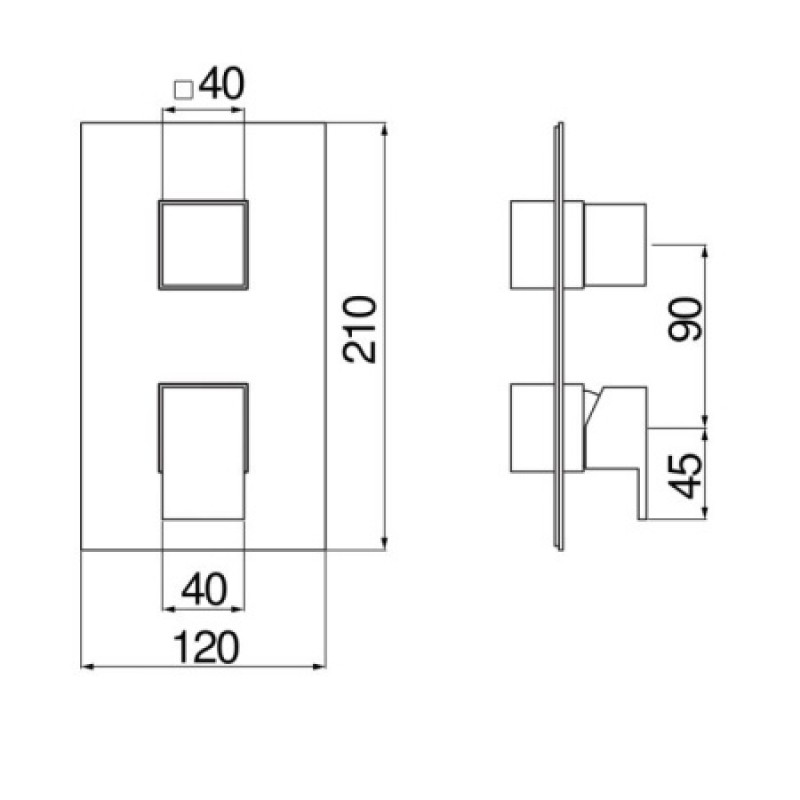 Смеситель скрытого монтажа Nobili Ray WE81102/QCR