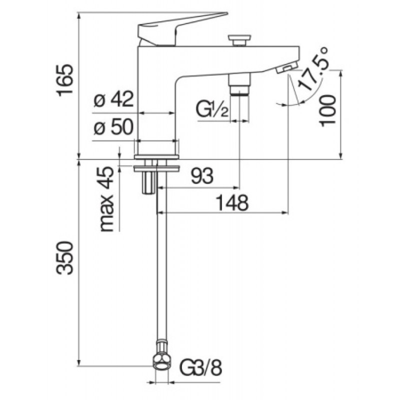 Смеситель для раковины Nobili Blues BS101118/10CR