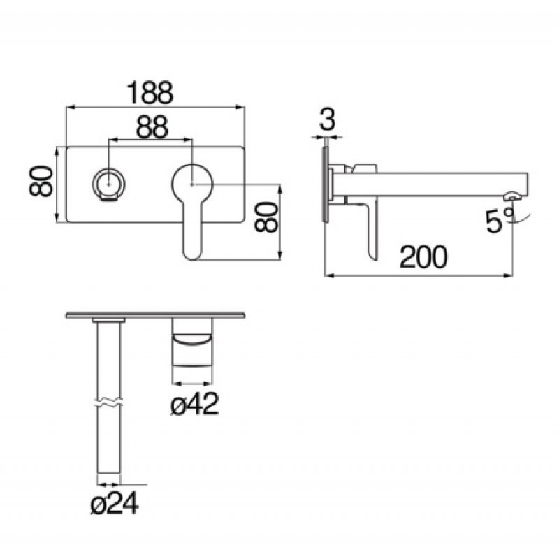 Змішувач для раковини Nobili ABC AB87198/1CR