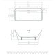 Ванна акрилова RADAWAY Gloria 160x73 WA1-54-160x073