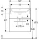 Комплект (тумба+раковина) Geberit Selnova Square 600х480 501.236.00.1