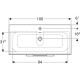 Комплект (тумба+раковина) Geberit Selnova Square 1000х500 501.245.00.1