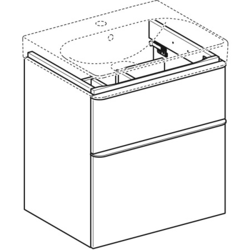 Тумба под умывальник Geberit Smyle Square 600х480 500.352.JL.1