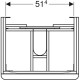 Тумба под умывальник Geberit Smyle Square 600х480 500.352.JL.1
