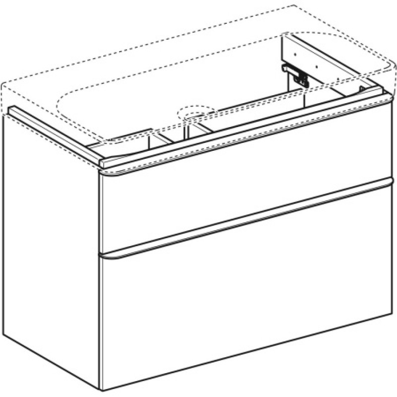 Тумба під умивальник Geberit Smyle Square 900х480 500.354.JR.1