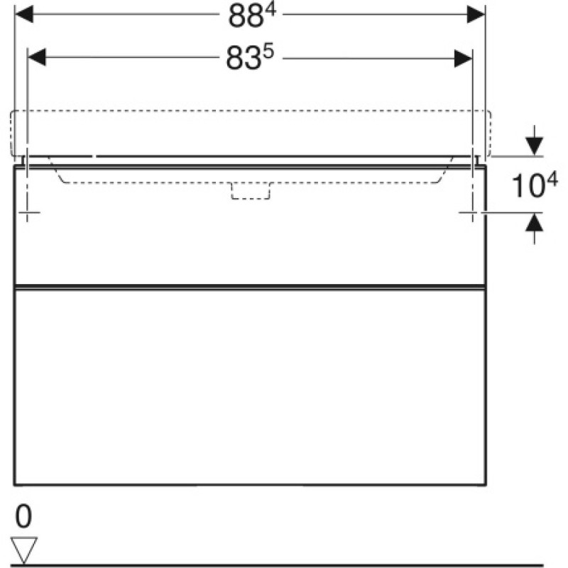 Тумба під умивальник Geberit Smyle Square 900х480 500.354.JR.1
