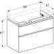 Тумба під умивальник Geberit Smyle Square 900х480 500.354.JR.1