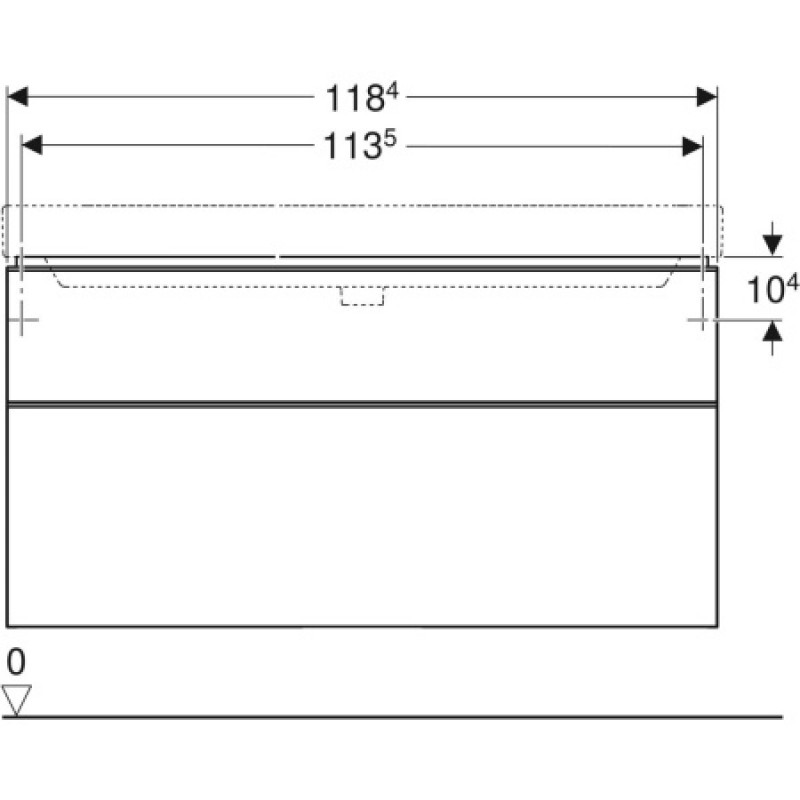 Тумба под умывальник Geberit Smyle Square 1200х480 500.355.JR.1